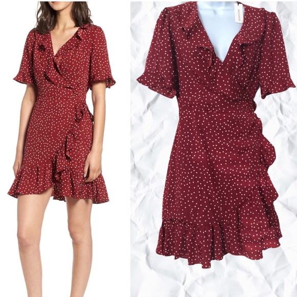 Heartloom Dresses & Skirts - Heartloom Polka Dot Brenna Wrap dress - size large